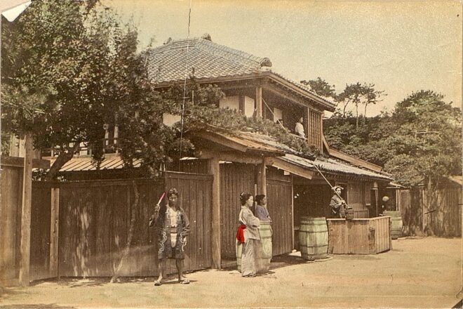 Tea house in Japan, 1909 By Wolcott, Katherine