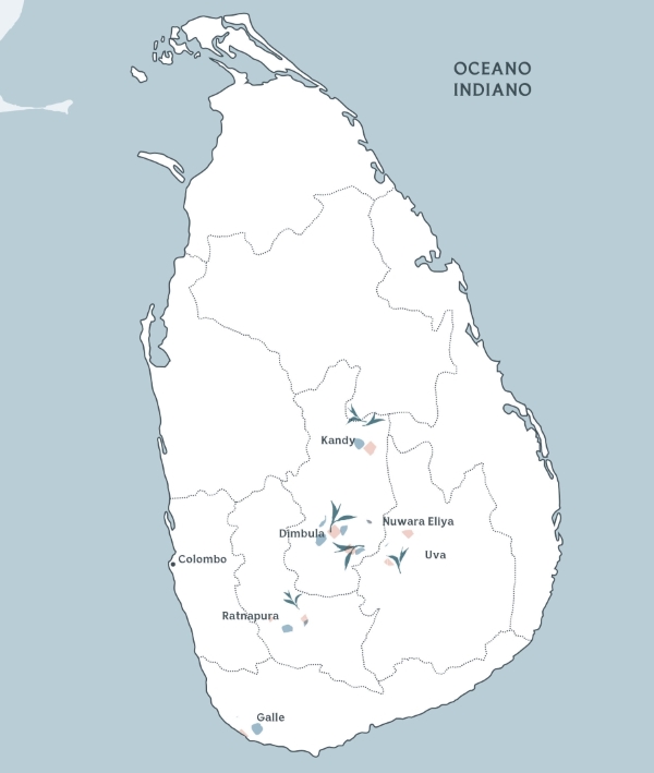 Cartina dello Sri Lanka