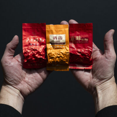 Tre pacchettini monodose di Tie Guan Yin